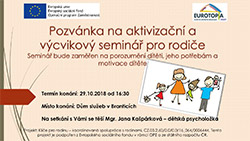 Na podzim pokračujeme pořádání seminářů pro rodiče na Krnovsku